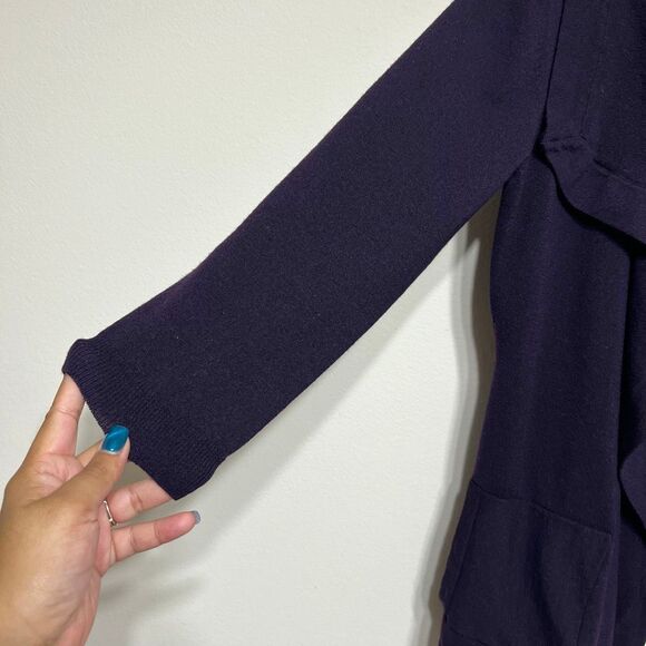 Theory Purple Cashmere Open Front Cardigan Small Petite Women - Picture 3 of 8